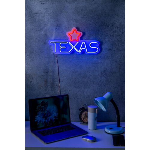 Wallity Ukrasna plastična LED rasvjeta, Texas Lone Star Red slika 1