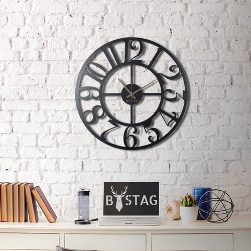 Wallity Circle XL Black Decorative Metal Wall Clock slika 2