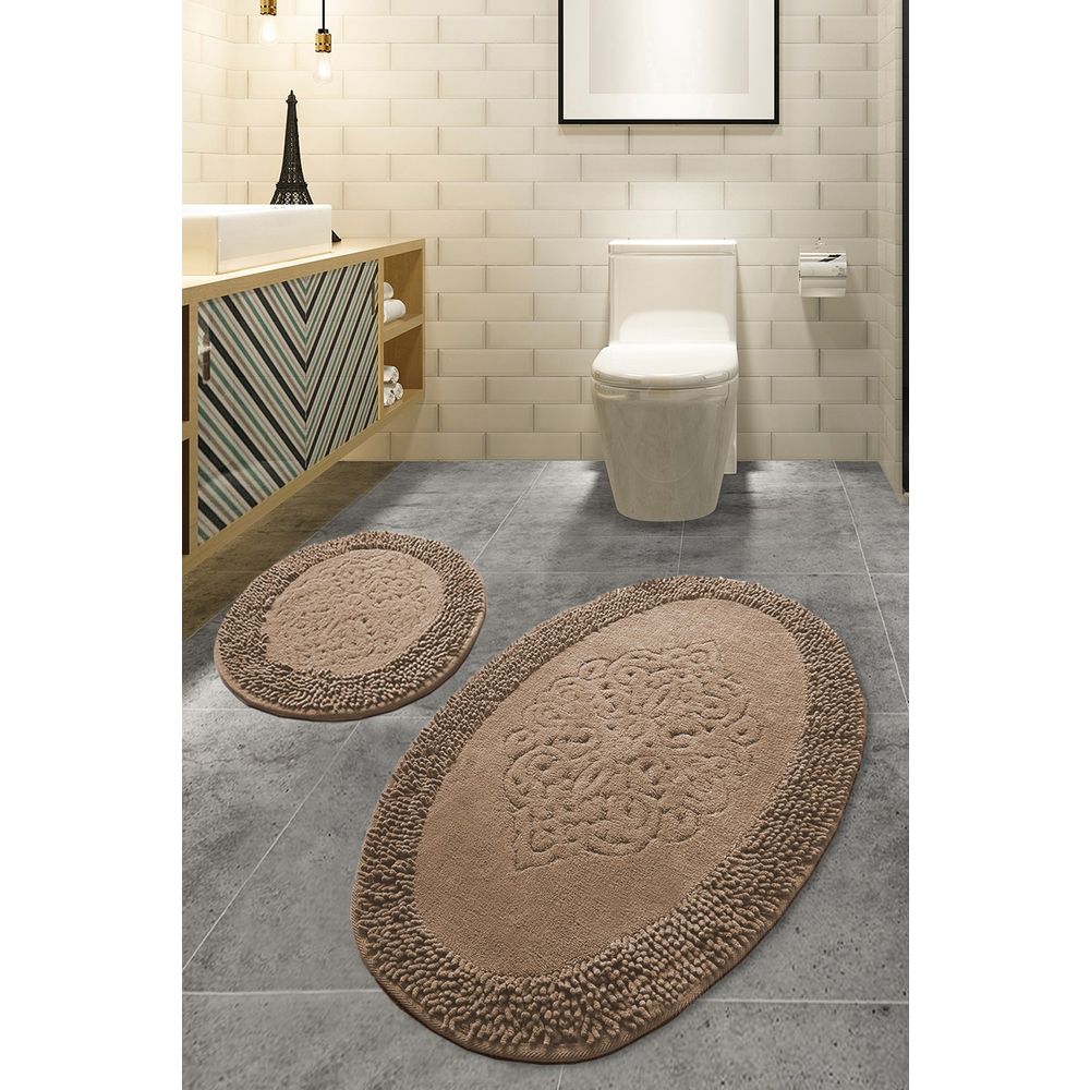 Set prostirki za kupatilo (2 komada) Piante Oval - Bež, više boja slika 1