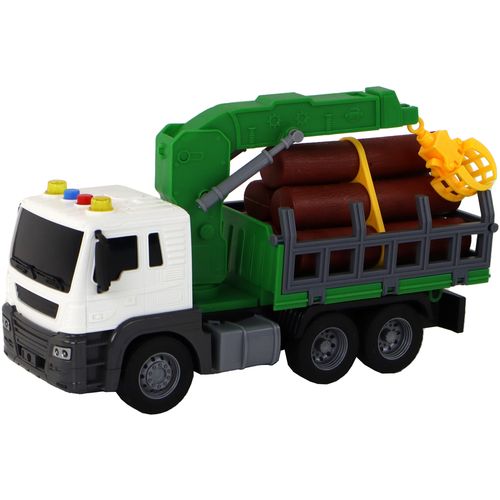 Kamion s kranom i balvanima 1:16 zeleni slika 3