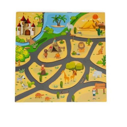 Eco Toys Podloga Za Igru Za Decu Safari Puzzle 9 Elemenata 93X93Cm slika 3