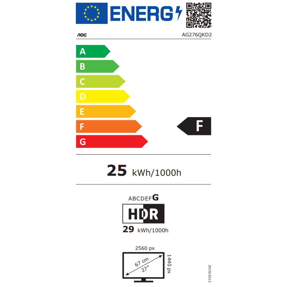 AGON AG276QKD2 27", QD-OLED, 2XHDMI, 2xDP, 500Hz AG276QKD2 slika 2