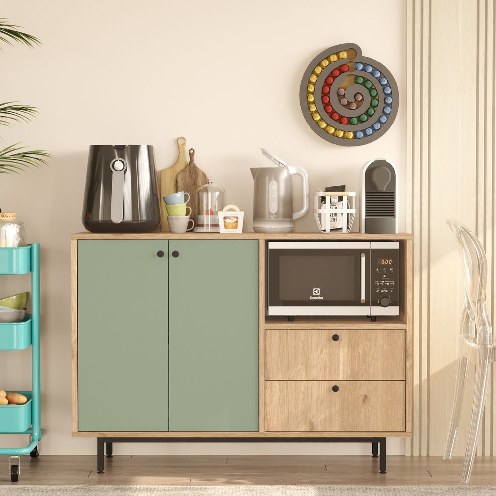 Višenamjenski ormar RE2-SY Oak Green slika 1