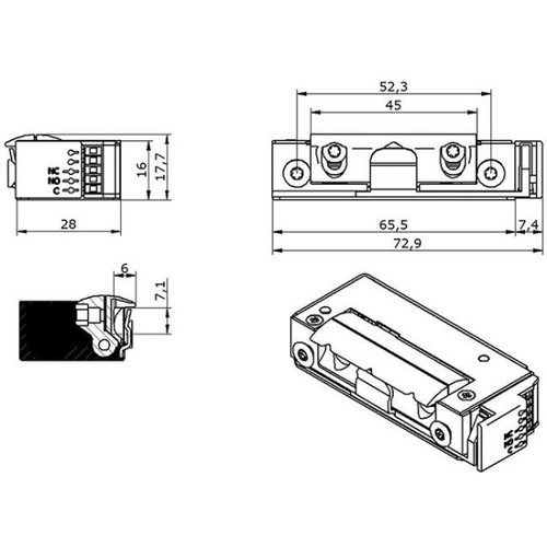 Elektricni prihvatnik O&amp;C 5u 6x10 9-24v ac/dc MS 3436 slika 3