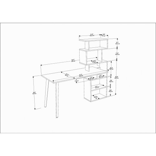 Radni sto Vina - Oak Oak slika 5