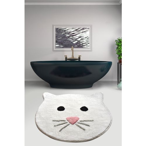 Cat - White Multicolor Acrylic Bathmat slika 1