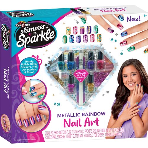 CRAZART set uređivanje noktiju Nail Art Metalic Rainbow 65540 slika 1