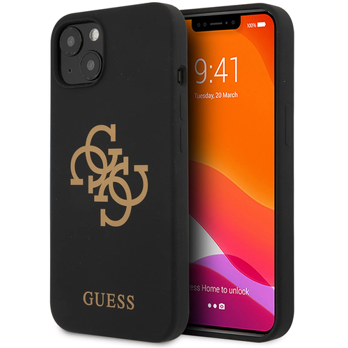 Maska Guess Hc Silicone za iPhone 13 6.1 crna (GUHCP13MLS4GGBK) slika 1