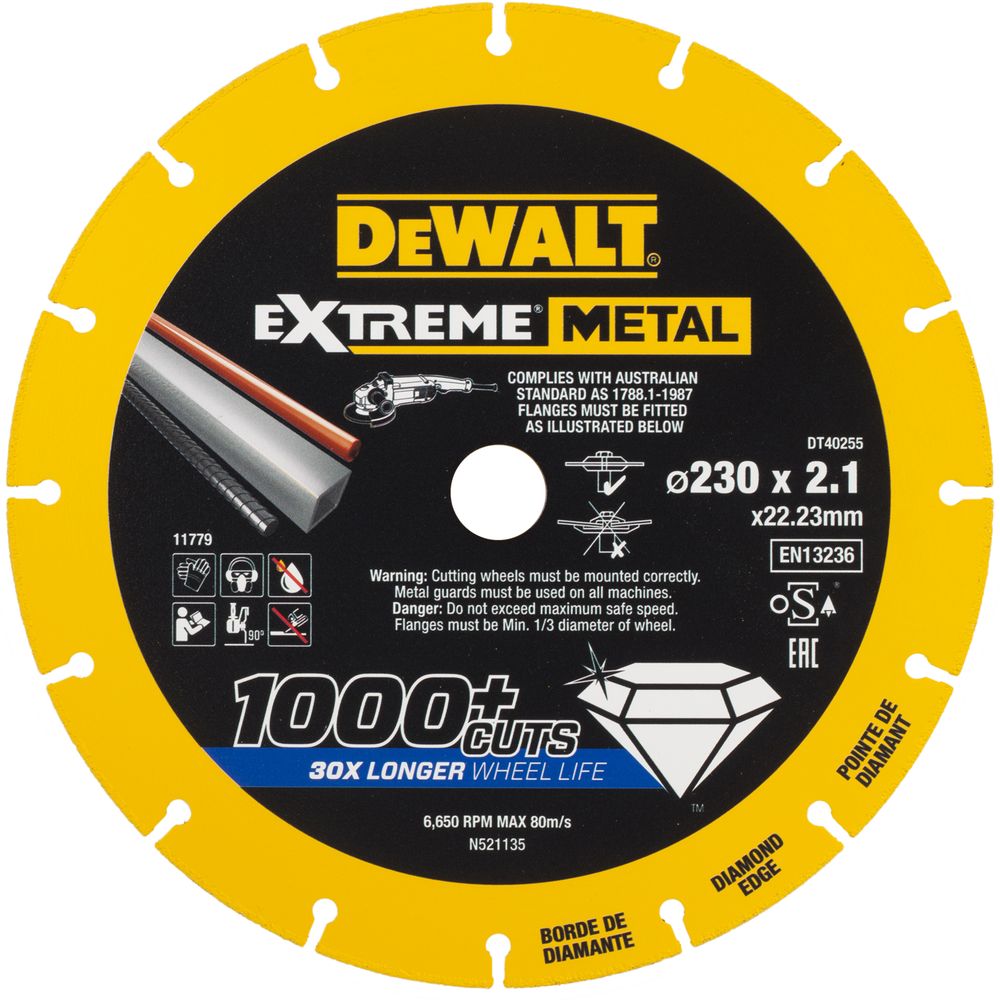 REZNA PLOČA EXTREME METAL 230x22.23x2.1mm Dewalt DT40255 slika 2