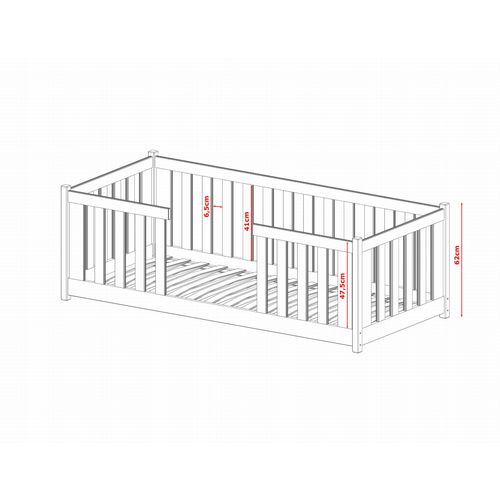 Drveni dječji krevet Fero - bijeli - 200*90 cm slika 3
