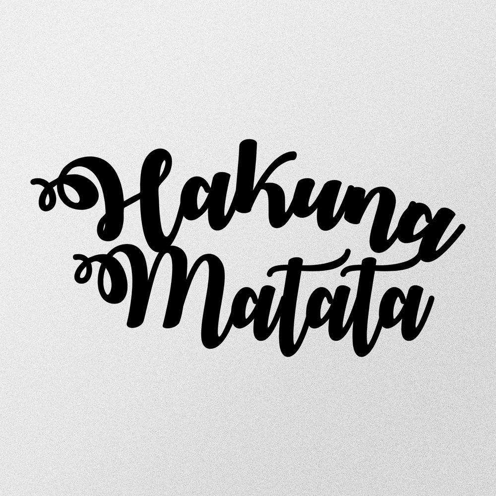 Dekorativni Metalni Zidni Ukras Hakuna Matata Crni slika 4
