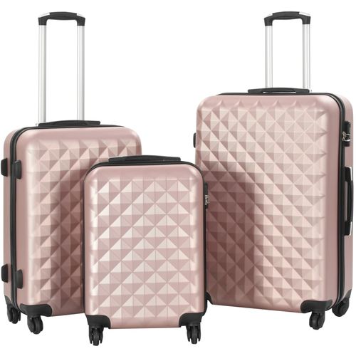 3-dijelni set čvrstih kovčega ružičasto-zlatni ABS slika 10