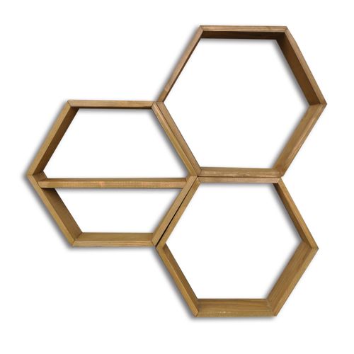 Hex004 Walnut Wall Shelf slika 4