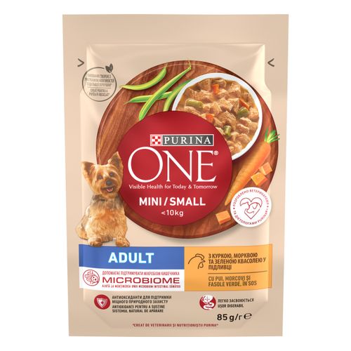 Purina ONE® Adult s okusom piletine, mrkve i mahuna, 26x100g (paket)  slika 1