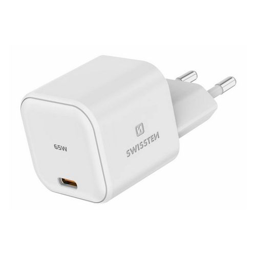 SWISSTEN punjač GaN 1x USB-C 65W POWER DELIVERY, bijeli slika 2