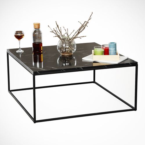 Hanah Home Poly - Royal Black White Coffee Table slika 1