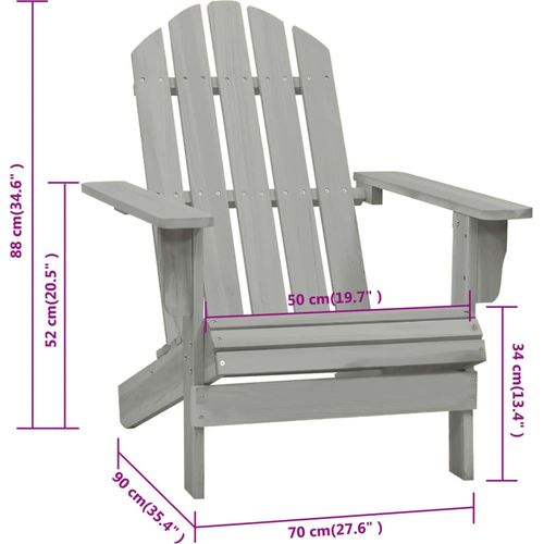 Vrtna stolica drvena siva slika 24