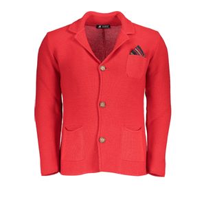 US GRAND POLO MEN'S RED CARDIGAN