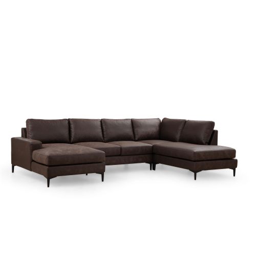 Atelier Del Sofa Porto Corner (CHL-02-C-EOT) - Braon kutna garnitura slika 8