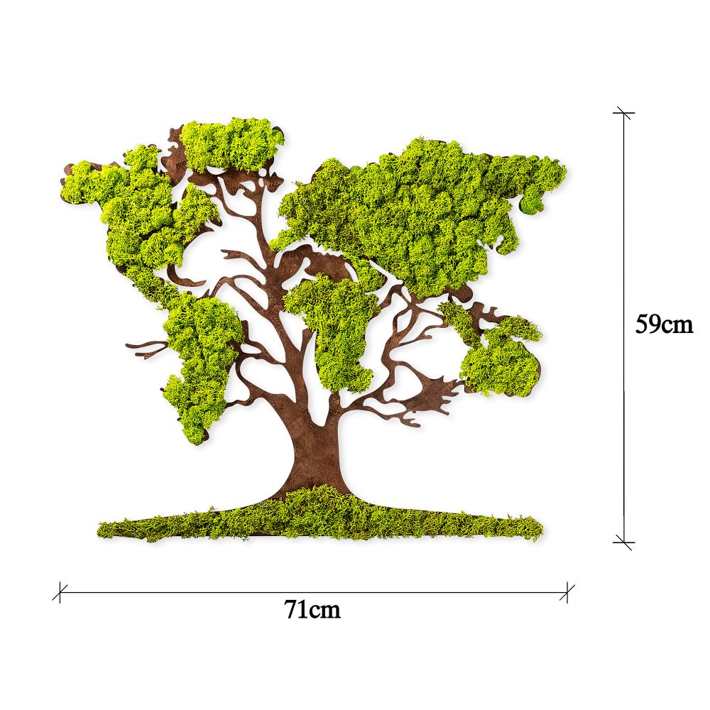 Dekorativni Zidni Ukras 'Tree 2 Green' u Braon Boji slika 6