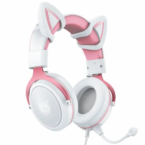 Onikuma X10 Cat Ears Stereo Noise Cancellation Gaming Headset (Pink) slika 4