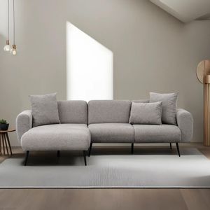 Side Left - Light Grey Light Grey Corner Sofa