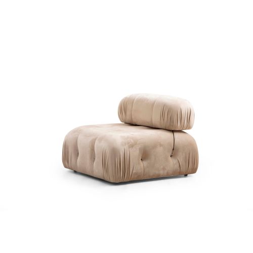 Atelier Del Sofa Bubble 3 Seater ( L1-O1-1R) - Velvet Cream 3-Seat Sofa slika 6