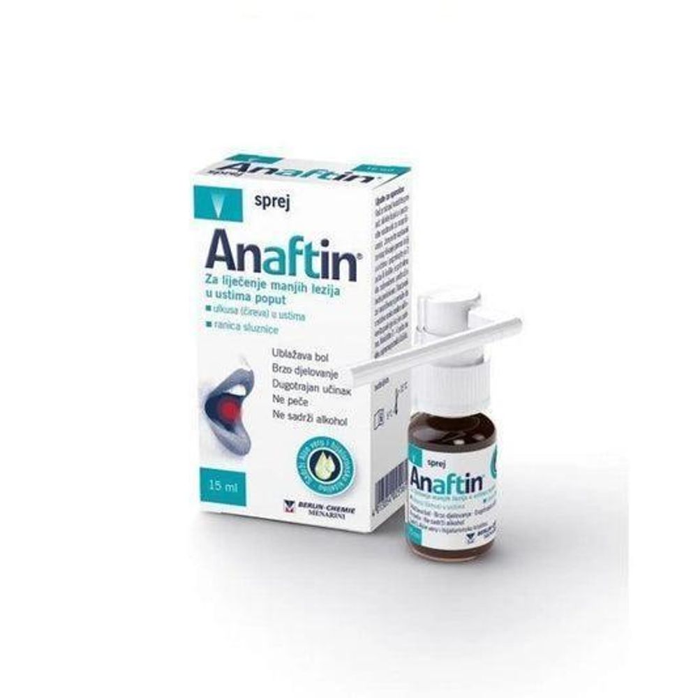 Anaftin Sprej 15ml - Ublažava Bol i Pomaže Zarastanju slika 1