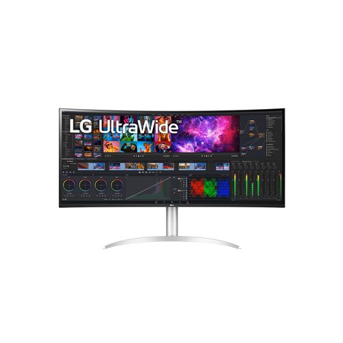 LG 40WP95CP-W 39.7'' Curved UltraWide 5K2K Nano IPS 5120x2160@72Hz, 21:9, 1000:1, 5ms, 300 cd/m², 178˚/178˚, 2 HDMI, 1 DP, 1 USB-C, Thunderbolt, HDR10, AMD FreeSync, 10Wx2, VESA 100x100mm, Tilt, Height, Swivel, Black/Silver, 3yw slika 1