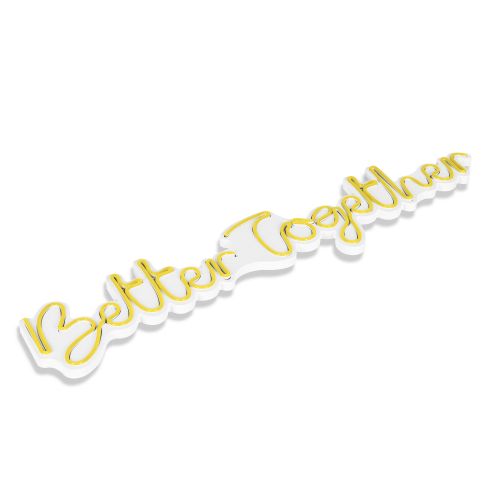 Wallity Zidna dekoracije svijetleća TOGETHER, Better Together - Yellow slika 5