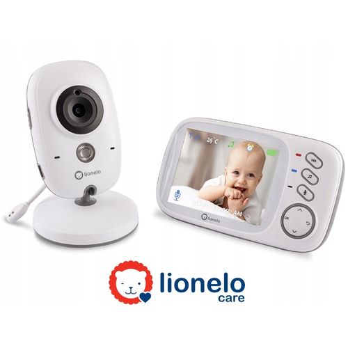 Lionelo dječji video monitor BabyLine 6.1, senzor temp, 8 uspavanki, domet 300m slika 1