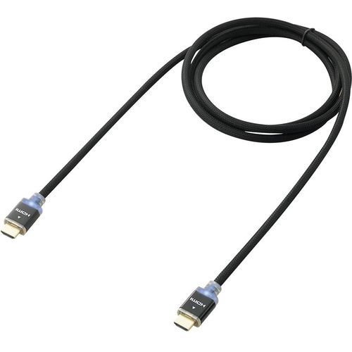 SpeaKa Professional HDMI priključni kabel HDMI A utikač, HDMI A utikač 5.00 m crna SP-7870020 audio povratni kanal (arc), pozlaćeni kontakti, obložen, s LED HDMI kabel slika 1
