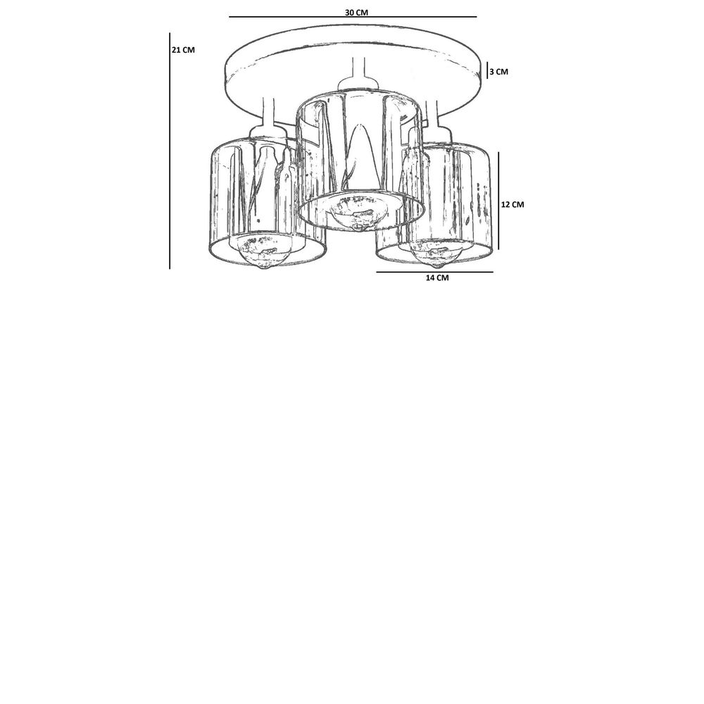 Opviq Luster 648, med, crna slika 4