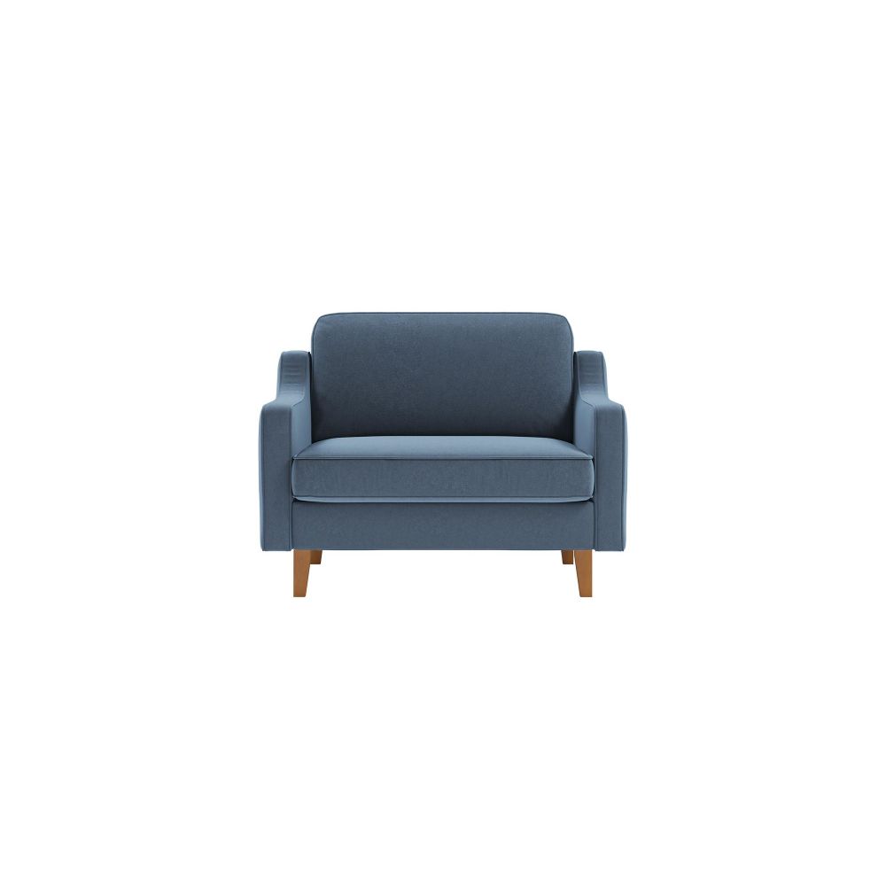 Fotelja Robin Loveseat - boje: okeanska plava orah slika 2
