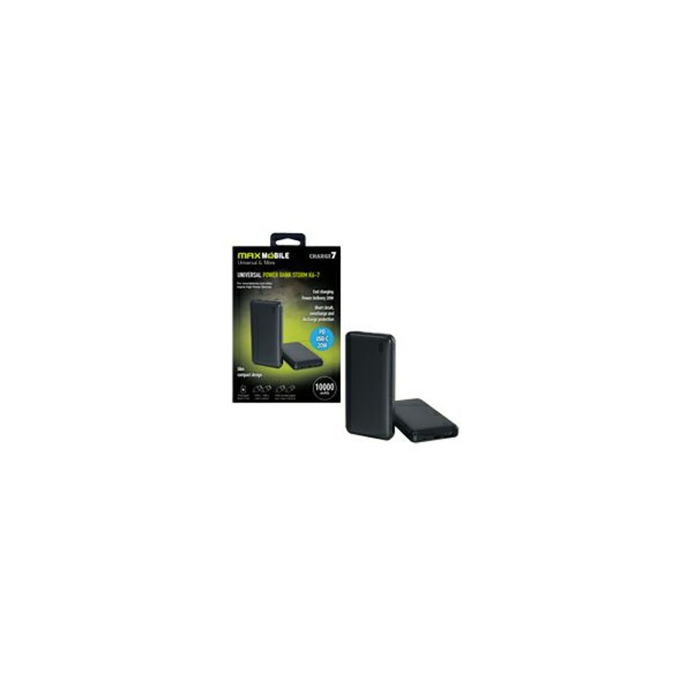 MAXMOBILE POWER BANK STORM K6-7 10000mAh 20W PD USB-C crni slika 2