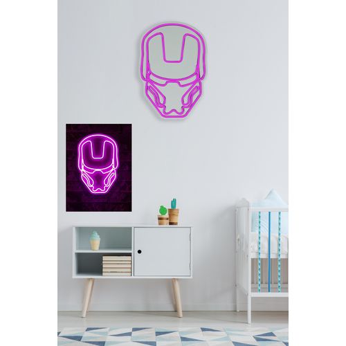 Wallity Ukrasna plastična LED rasvjeta, Iron Man - Pink slika 3