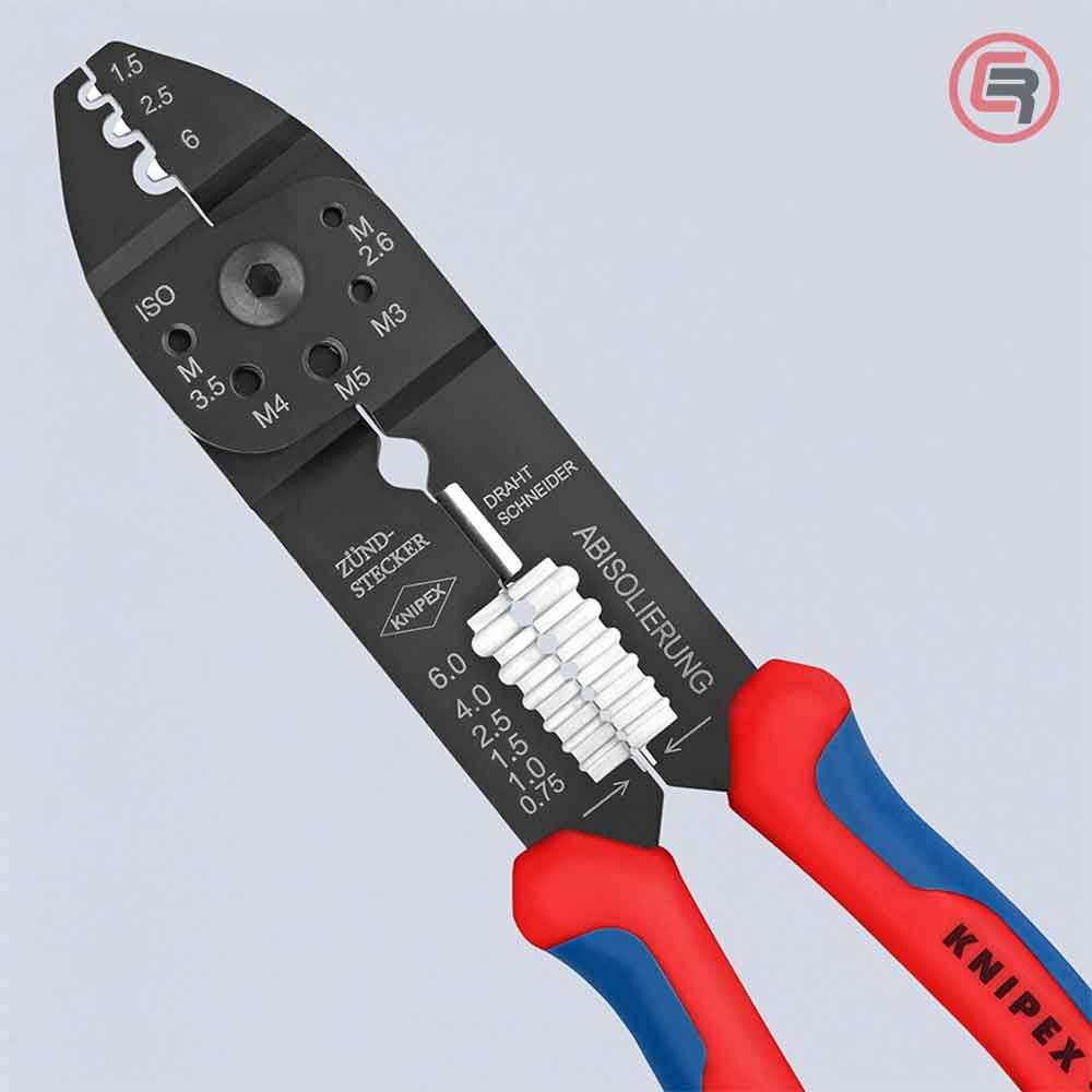 Knipex Kliješta Za Kabl Stopice Neizolirane 0,5 - 6,0 mm2 – 97 21 215 C slika 4