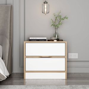 Elina - 8171 Noćni ormarić u orahu i bijeloj boji