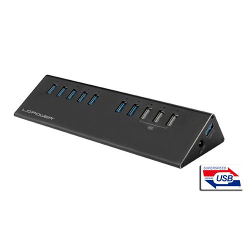 LC-Power 10x USB 3.0 hub + strujni adapter slika 1