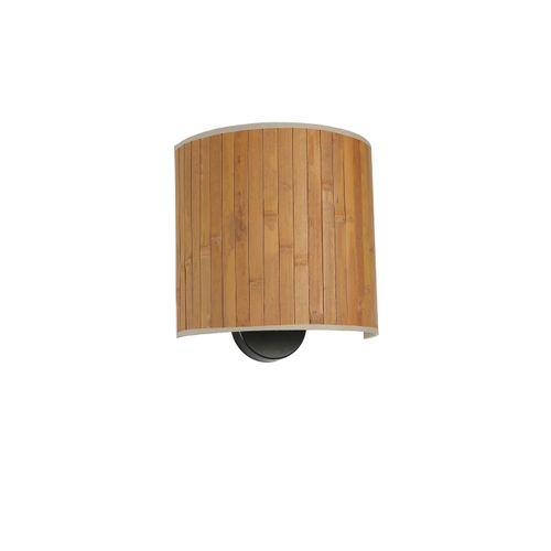 Bambu 01 Abajurlu Oval Aplik Wooden Wall Lamp slika 3