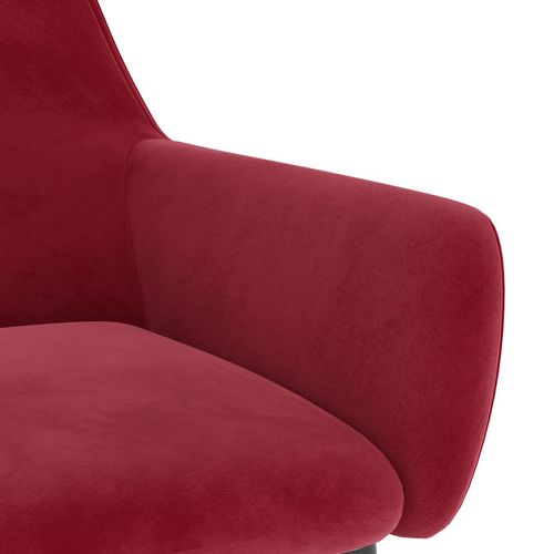 Blagovaonske stolice 2 kom crvena boja vina baršunaste slika 13