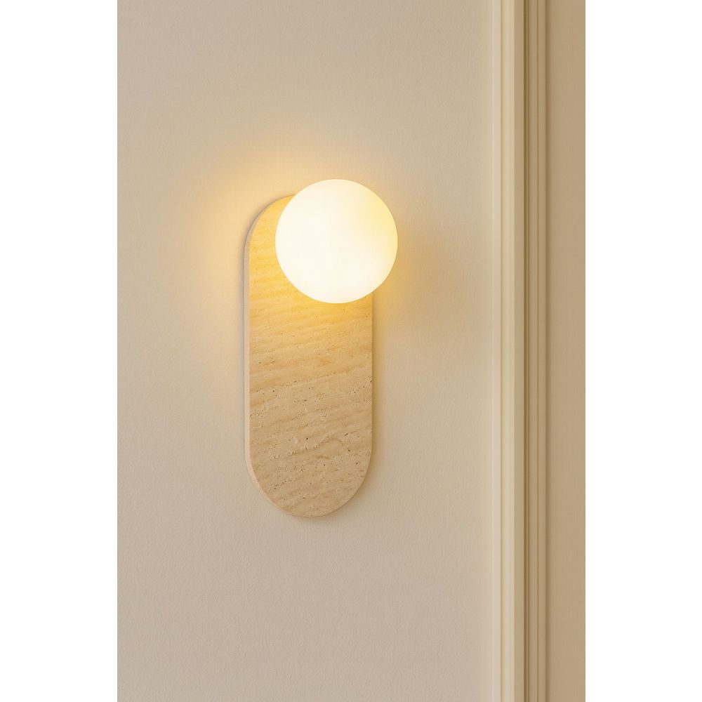 Zidna Lampa Tor All - Bež i Bijela slika 1