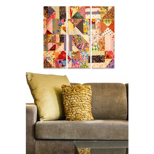 MDF15450531 Multicolor Decorative MDF Painting (3 Pieces) slika 1