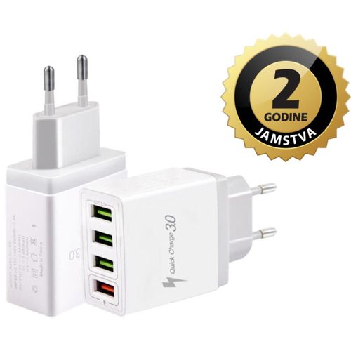 MANTA punjač za AC220, 4xUSB, 2.4A, QC, bijeli Ke-Ke-QC-04 slika 1