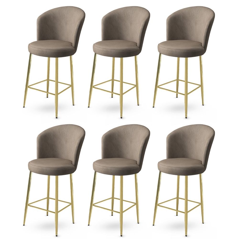 Fora - Cappuccino, Gold Cappuccino Gold Bar Stool Set (6 komada) slika 1