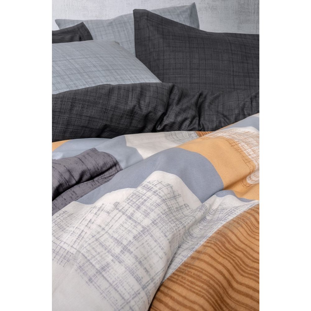 Ranforce double quilt cover set Giorno, colour: grey slika 2