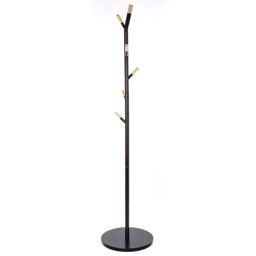 FIVE ČIVILUK 6KUKA 40X175,5CM METAL/DRVO/MDF CRNA slika 1