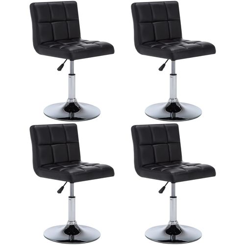 Blagovaonske stolice od umjetne kože 4 kom okretne crne slika 38