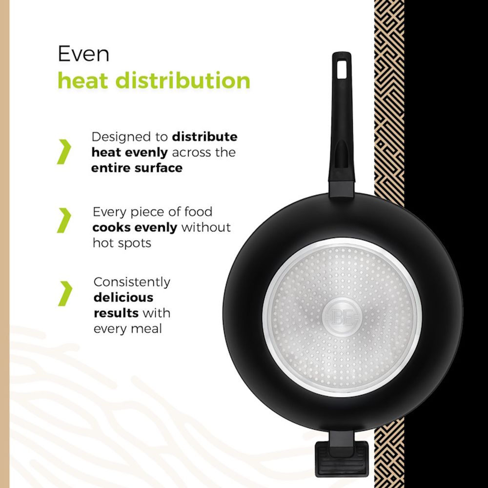 BE Living Wok tava Delight Black 32 cm slika 5