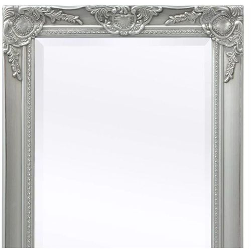 Zidno Ogledalo Barokni stil 100x50 cm Srebrna boja slika 4
